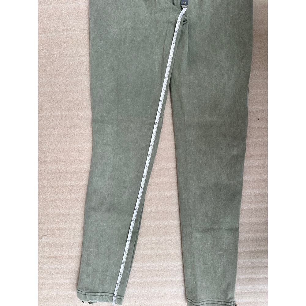 Beulah Style Olive Moto Jeggings Women’s Size Large Stretch Pull-On Ankle Pants - Picture 3 of 6